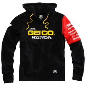 100% Geico/Honda Factory Zip-Up Hooded Sweatshirt