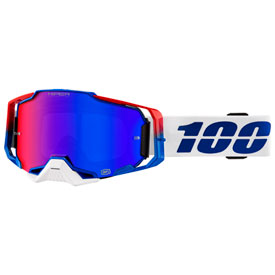 100% Armega Goggle  Genesis Frame/HiPer Blue-Red Mirror Lens