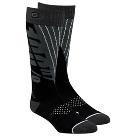 100% Torque Moto Socks Size 10-13 Black/Steel Grey