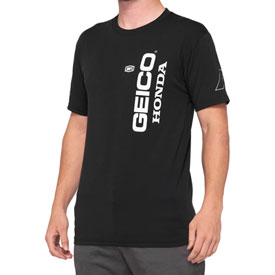 100% Geico/Honda Heretic Tech T-Shirt Medium Black