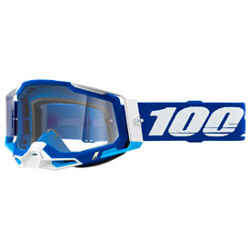 100% Racecraft 2 Goggle  Blue Frame/Clear Lens
