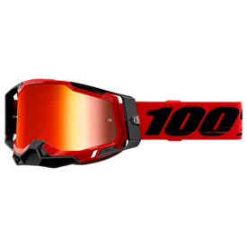 100% Racecraft 2 Goggle  Red Frame/Red Mirror Lens