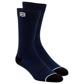 100% Solid Casual Socks Size 10-13 Navy