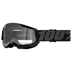 100% Youth Strata 2 Goggle  Black Frame/Clear Lens
