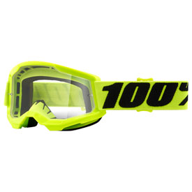 100% Youth Strata 2 Goggle  Yellow Frame/Clear Lens