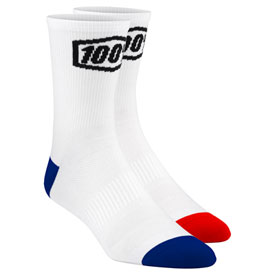 100% Terrain Crew Socks Size 10-13 White
