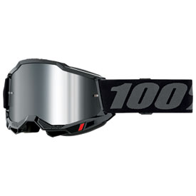 100% Accuri 2 Goggle  Black Frame/Silver Mirror Lens