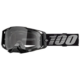 100% Armega Goggle  Black Frame/Clear Lens