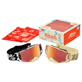 100% Armega Jett Lawrence LE Donut Goggle - 2 Pack