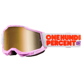 100% Accuri 2 Goggle  Hundreds Frame/True Gold Mirror Lens