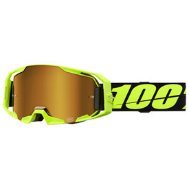 100% ARmatic Goggle  Neon Yellow Frame/Gold Mirror Lens