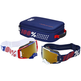 100% Dual Armega Patriot Pro Pack  White/Navy