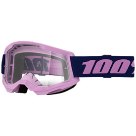 100% Strata 2 Goggle  Purple Frame/Clear Lens