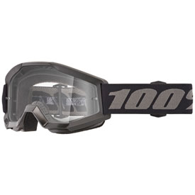 100% Strata Mini PeeWee Goggle  Black Frame/Clear Lens