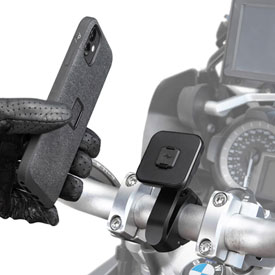 Peak Design Motorcycle Handlebar Phone Mount With Everyday Fabric Phone Case