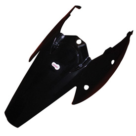 Polisport Rear Fender/Side Panels  Black