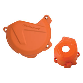 Polisport Clutch & Ignition Cover Protectors Kit  KTM Orange