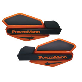 PowerMadd Star Series Handguards with ATV/MX Mount Kit Orange/Black