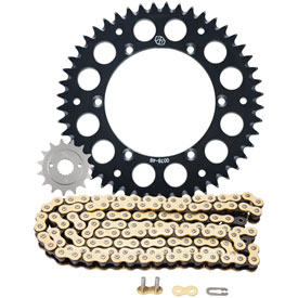 Primary Drive Chain and Sprocket Kit - Aluminum Rear/420 Gold MX Chain