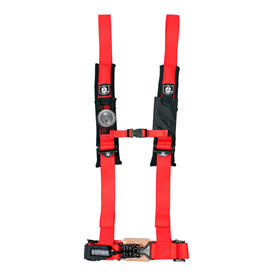 Pro Armor 5-Point 2" Safety Harness With Sewn In Pads Passenger Side Red