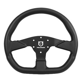Pro Armor "D" Shaped Steering Wheel  Black