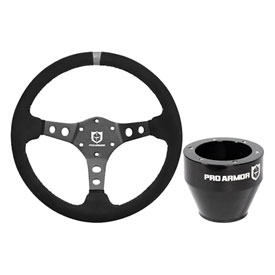 Pro Armor Top Marker Suede Steering Wheel and Hub Kit