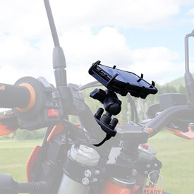 Ram Mounts X-Grip Phone Mount with Vibe-Safe & U-Bolt Base - Medium Arm