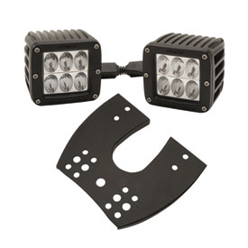 Rigid Industries Dually D2 LED Lights with ATV Mount 3"x3" Drive Beam