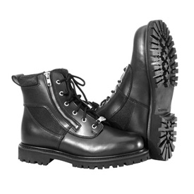 motorcycle boots with side zipper