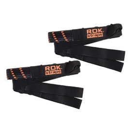 ROK Straps Heavy Duty Adjustable Cargo Straps  Black/Orange