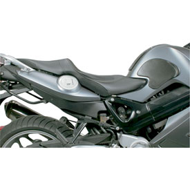 Sargent World Sport Performance Motorcycle Seat Low Black w/Silver Accent