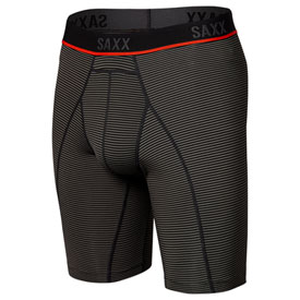 SAXX Kinetic HD Long Boxer Briefs X-Large Grey Feed Stripe II