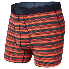 SAXX Quest Boxer Briefs Small Red Solar Stripe