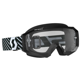 Scott Hustle Goggle  Black-White Frame/Clear Works Lens