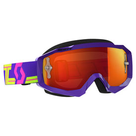 Scott Hustle Goggle  Purple-Yellow Frame/Orange Chrome Works Lens