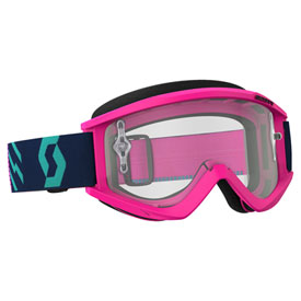 Scott Recoil Xi Goggle  Pink-Teal Frame/Clear Works Lens
