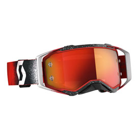 Scott Prospect Goggle  White-Red Frame/Orange Chrome Lens