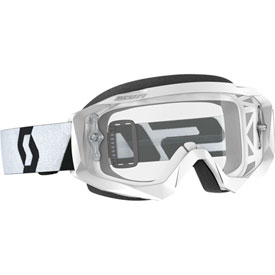 Scott Hustle X Goggle  White-Black Frame/Clear Lens