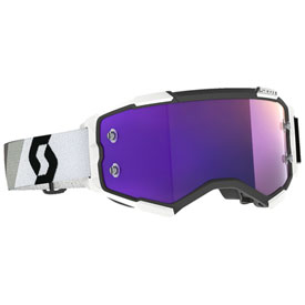 Scott Fury Goggle  Black-White Frame/Purple Chrome Lens