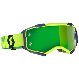 Scott Fury Goggle  Blue-Yellow Frame/Green Chrome Lens