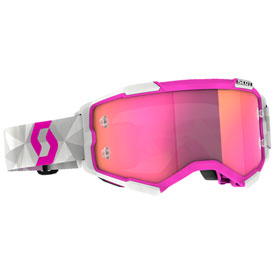 Scott Fury JP61 Goggle  White-Pink Frame/Pink Chrome Lens