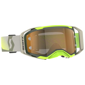 Scott Prospect 2.0 AMP Chrome Goggle  Kaki Green-Neon Yellow Frame/Gold Chrome Lens
