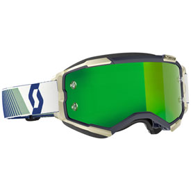 Scott Fury Goggle  Blue-Green Frame/Green Chrome Lens