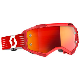 Scott Fury Goggle  Bright Red Frame/Orange Chrome Lens