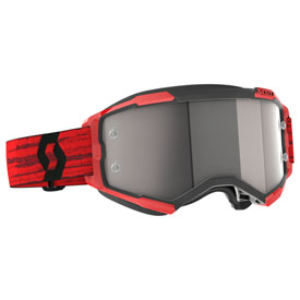 Scott Fury Goggle  Dark Red Frame/Silver Chrome Lens