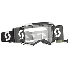 Scott Fury WFS Goggle  Black-White Frame/Clear Lens
