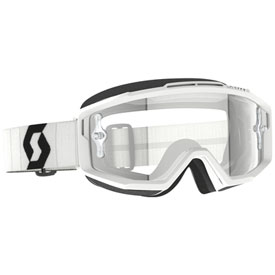 Scott Split OTG Goggle  White-Black Frame/Clear Lens