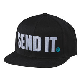 Seven Send It Snapback Hat  Black