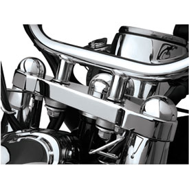 Show Chrome Accessories Domed Fork Cap Covers