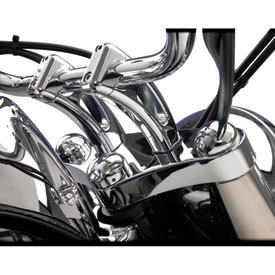 Show Chrome Accessories Domed Fork Cap Covers